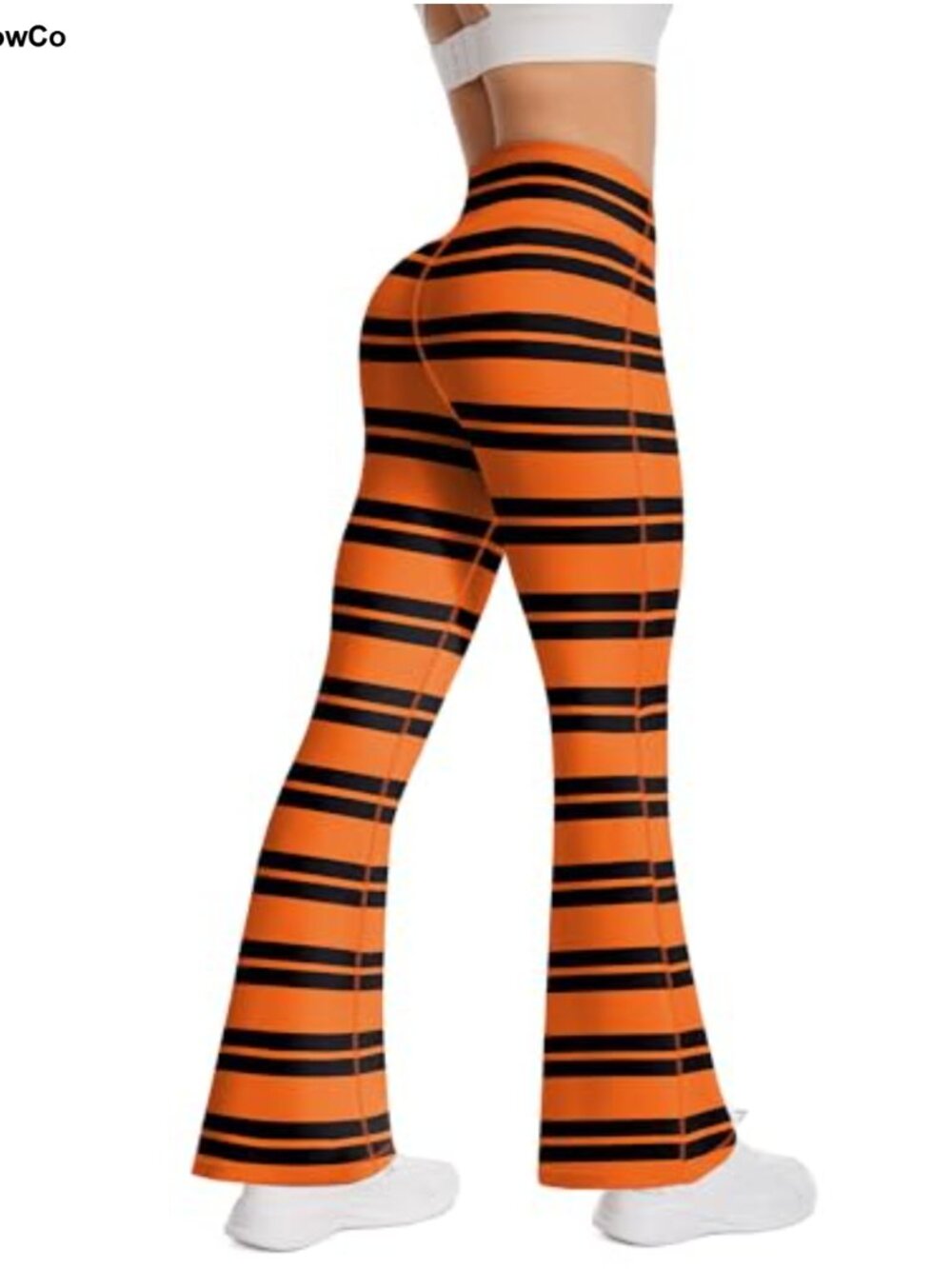 Women's Halloween Flare Yoga Pants Polyester Spandex High Rise Bell Bottom